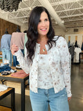 Floral Pointelle Cardi and Cami Set