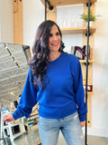 Relaxed Scuba Sweatshirt - Cobalt