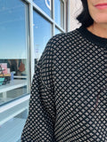 Mini Jacquard Crew Neck Sweater