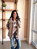 Classic Flannel Shirt in Denim + Red