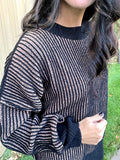 Two Tone Knit Sweater