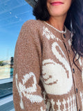 Swan Jacquard Cardigan