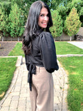 Surplice Tie Back Detail Top