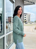 Slub Yarn Sweater - Spruce