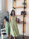 Flutter Sleeve Maxi Dress - Sage