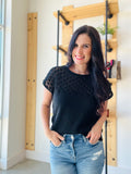 Sweater Knit Top in Black