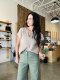 Ankle Wide Pant - Olive