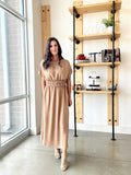 Merrow Hem Maxi Dress in Mocha