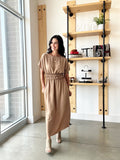 Merrow Hem Maxi Dress in Mocha