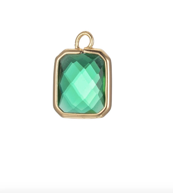 Charm Bar- Emerald Stone Charm