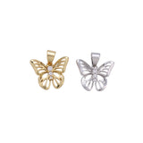 Charm Bar - Gold Stone Butterfly Charm