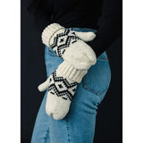 Cream & Speckled Pattern Mittens