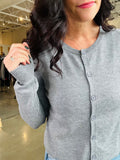 Button Up Cardi - Gray