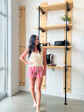 Mod Stripe Shorts - Red