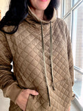 Funnel Neck Quilted Pullover