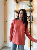 Lightweight Cotton Slub Sweater - Poppy