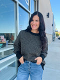 Mini Jacquard Crew Neck Sweater