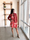 Floral Button Down Mini Dress