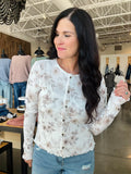 Floral Pointelle Cardi and Cami Set