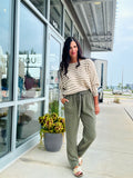 Tencel Tapered Pants -Dark Olive