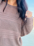 Crochet Sweater - Chocolate