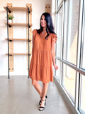 Satin Tier Detail Mini Dress
