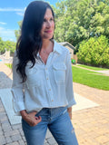 Tab Sleeve Button Down Shirt