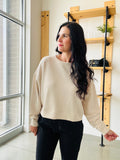 Laguna Dropped Shoulder Sweatshirt: Khaki