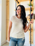 Sweater Knit Top in Ivory
