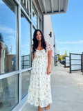 Floral Front Tie Midi Dress