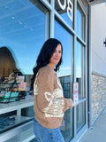 Swan Jacquard Cardigan