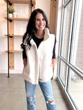 Solid Zip Up Puffer Vest