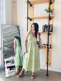 Flutter Sleeve Maxi Dress - Sage