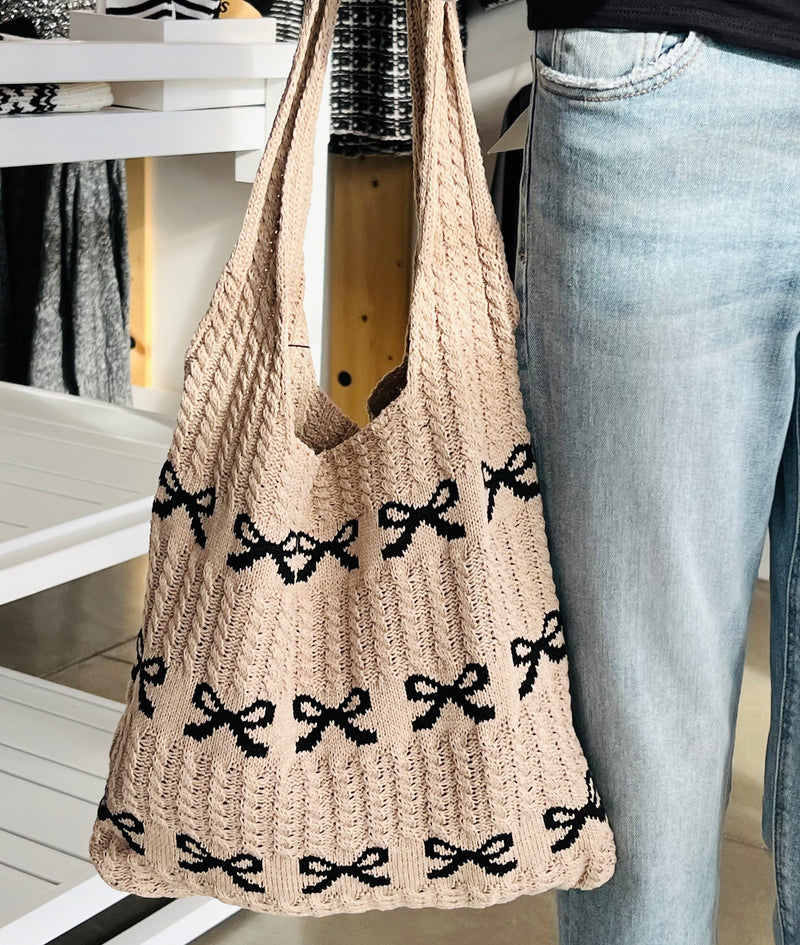 Knit Bow Bag