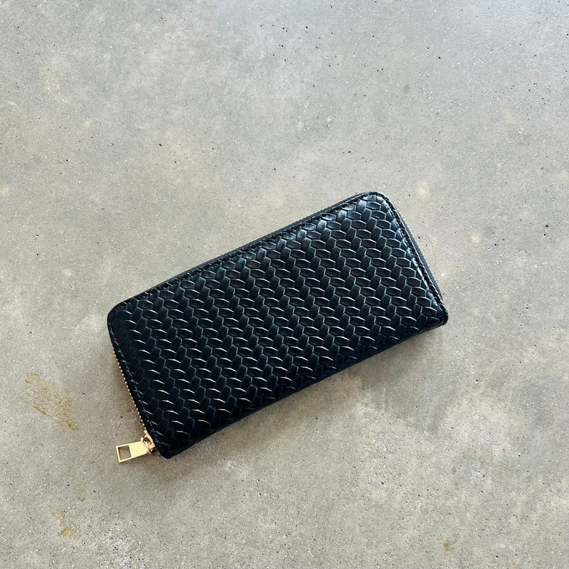Vegan Leather Woven Wallet