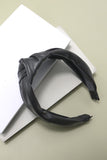 Crossed Knotted Faux Leather Headband