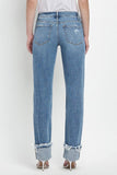 Lovervet Mid Rise Cuffed Straight Jeans