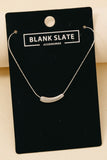 Metallic Tube Pendant Necklace - Silver