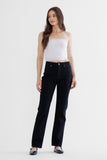 Mica High Rise Straight Leg Black Jeans