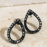 Pave Teardrop Stud Earrings