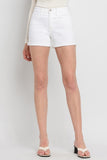Vervet High Rise Double Cuff Shorts -White