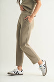 Laguna Soft Drape Cropped Pants: WARM GREY