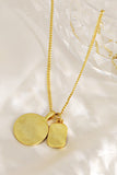 Circle Disc Rectangle Charm Necklace