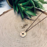 Rose Gold Compass Necklace