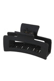 3.35" Minimalist Rectangle Hair Claw Clip: BLACK