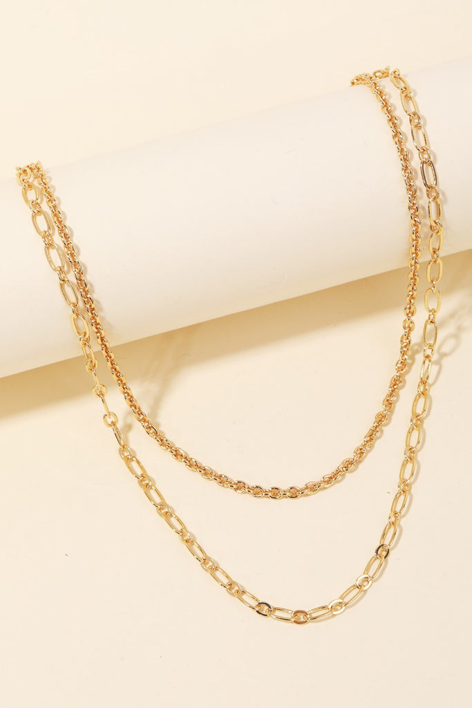 Two Layered Chain Necklace