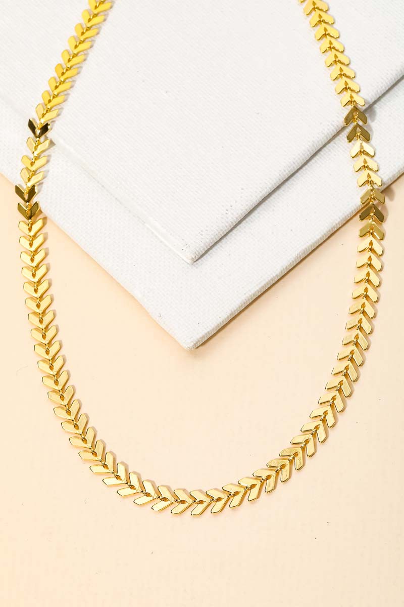 Chevron Chain Link Necklace