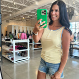 Double Binding Pale Yellow Tank
