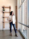 Oversize Denim Vest in Stone