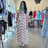 Dark Sand Striped Set